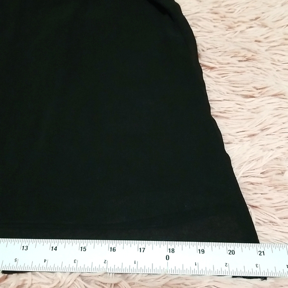 Black Shift Dress with Beads & Embellishments Sheer Long Sleeves - Picture 16 of 16